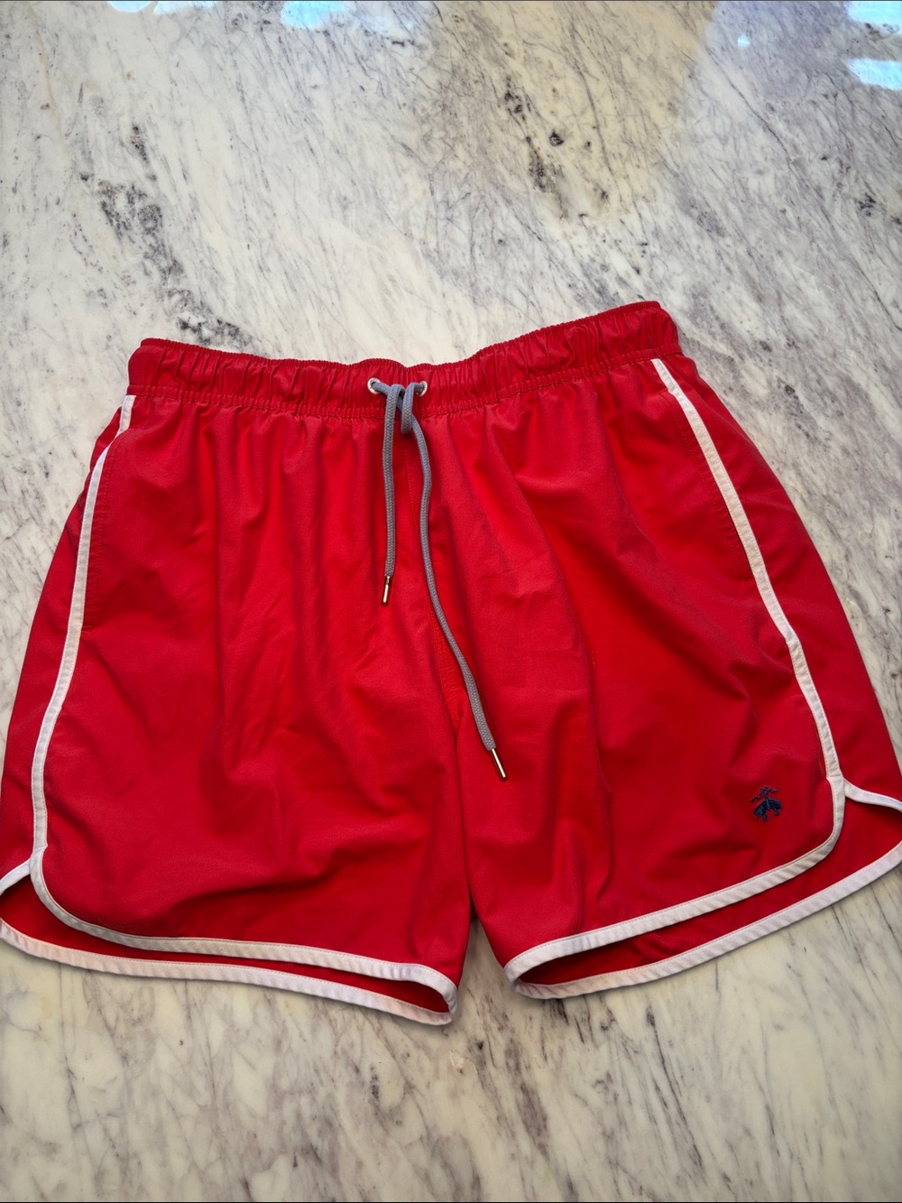 Brooks Brooks red white swim trunks size large